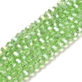 thumbnail image 1 of 10strands Electroplate Glass Beads Strands AB color Plated Faceted(32 Facets) Round Light Green 4mm Hole: 0.5mm about 100pcs/strand 14.2 inch, 1 of 4