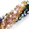 thumbnail image 1 of 10strands Electroplate Glass Beads Strands Pearl Luster Plated Faceted Bicone Mixed color 6x5.5~6mm Hole: 1mm about 44~47pcs/strand 24.5~25cm, 1 of 4