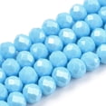 thumbnail image 1 of 10strands Electroplate Glass Beads Strands Pearl Luster Plated Faceted Rondelle Deep Sky Blue 2.9~3.3x2mm Hole: 0.8mm about 144~150pcs/strand 35~37cm Blue, 1 of 3