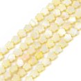 thumbnail image 1 of 10strands Freshwater Shell Dyed Beads Strands Flower Yellow 8x8.5x3mm Hole: 0.6mm about 49pcs/strand 15.35''(39cm), 1 of 3