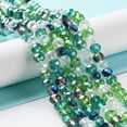 thumbnail image 1 of 10strands Glass Beads Strands Faceted Rondelle Dark Green 6x5mm Hole: 1mm about 85~88pcs/strand 16.1~16.5 inch(41~42cm), 1 of 5