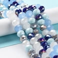 thumbnail image 1 of 10strands Glass Beads Strands Faceted Rondelle Light Blue 10x8mm Hole: 1mm about 63~65pcs/strand 19.2~20 inch(48~50cm), 1 of 5