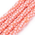 thumbnail image 1 of 10strands Handmade Polymer Clay Beads Strands for Jewelry Crafts Supplies Flat Round Light Salmon 6.8~8x3mm Hole: 1.4mm about 110~116pcs/strand 15.75 inch(40cm), 1 of 3