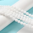 thumbnail image 1 of 10strands Natural Malaysia Jade Bead Strands Dyed & Heated Round Beads White 6mm Hole: 1mm about 64pcs/strand 15 inch, 1 of 5
