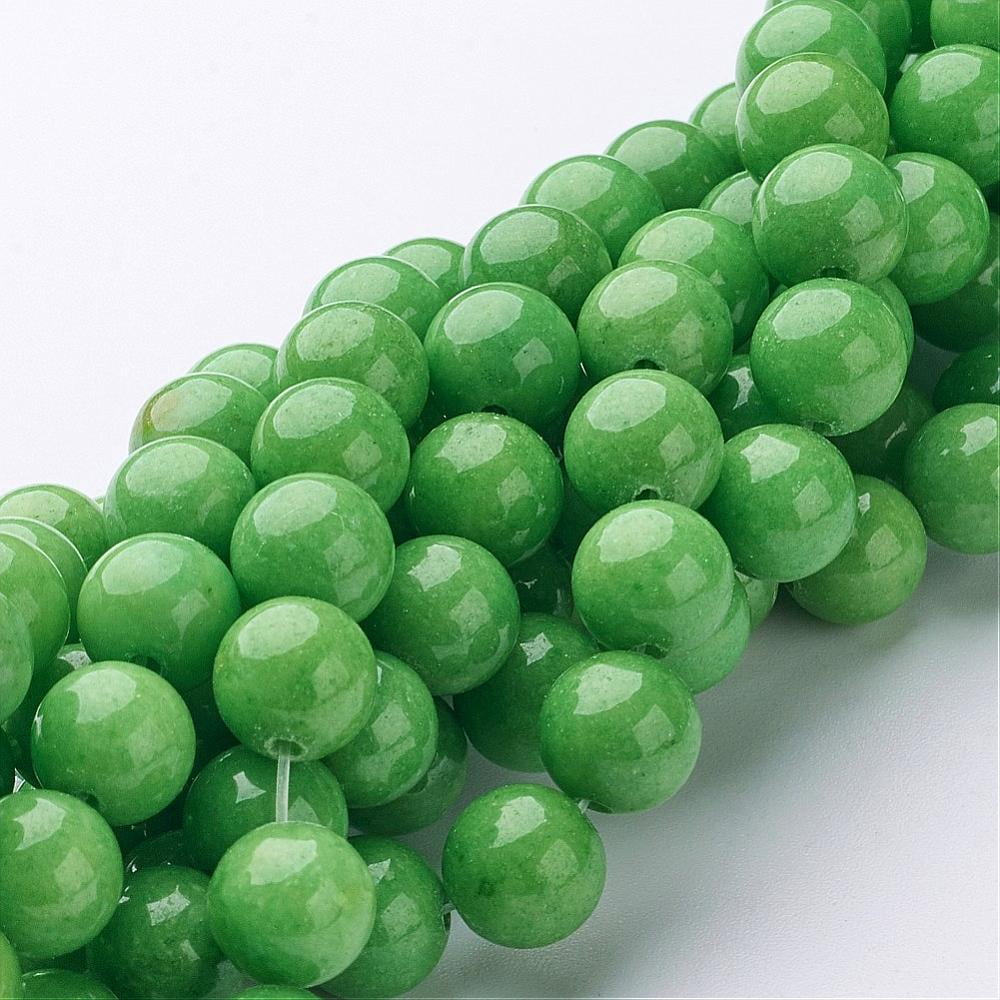 10strands Natural Mashan Jade Round Beads Strands Dyed Light Green 8mm Hole: 1mm about 48pcs/strand 15 inch Mashan Jade