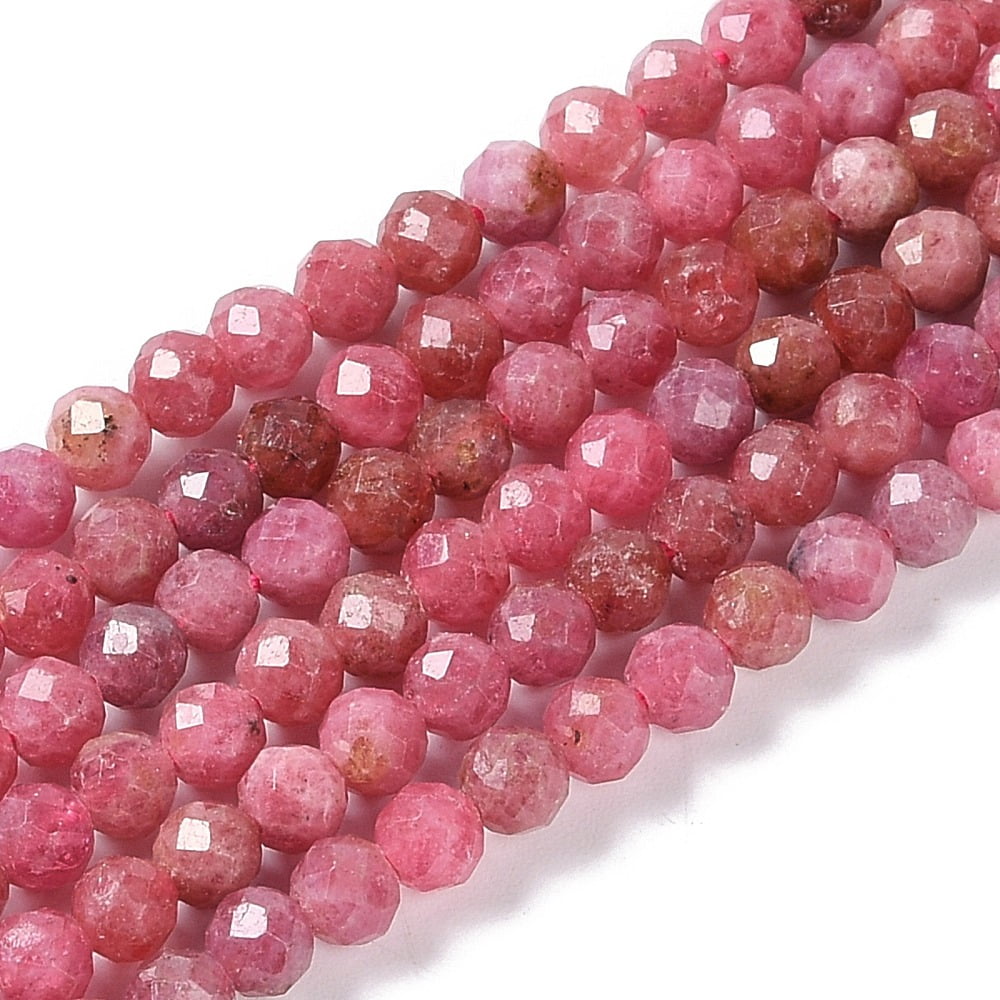 10strands Natural Rhodonite Beads Strands Faceted Grade A Round 4~4.5mm ...