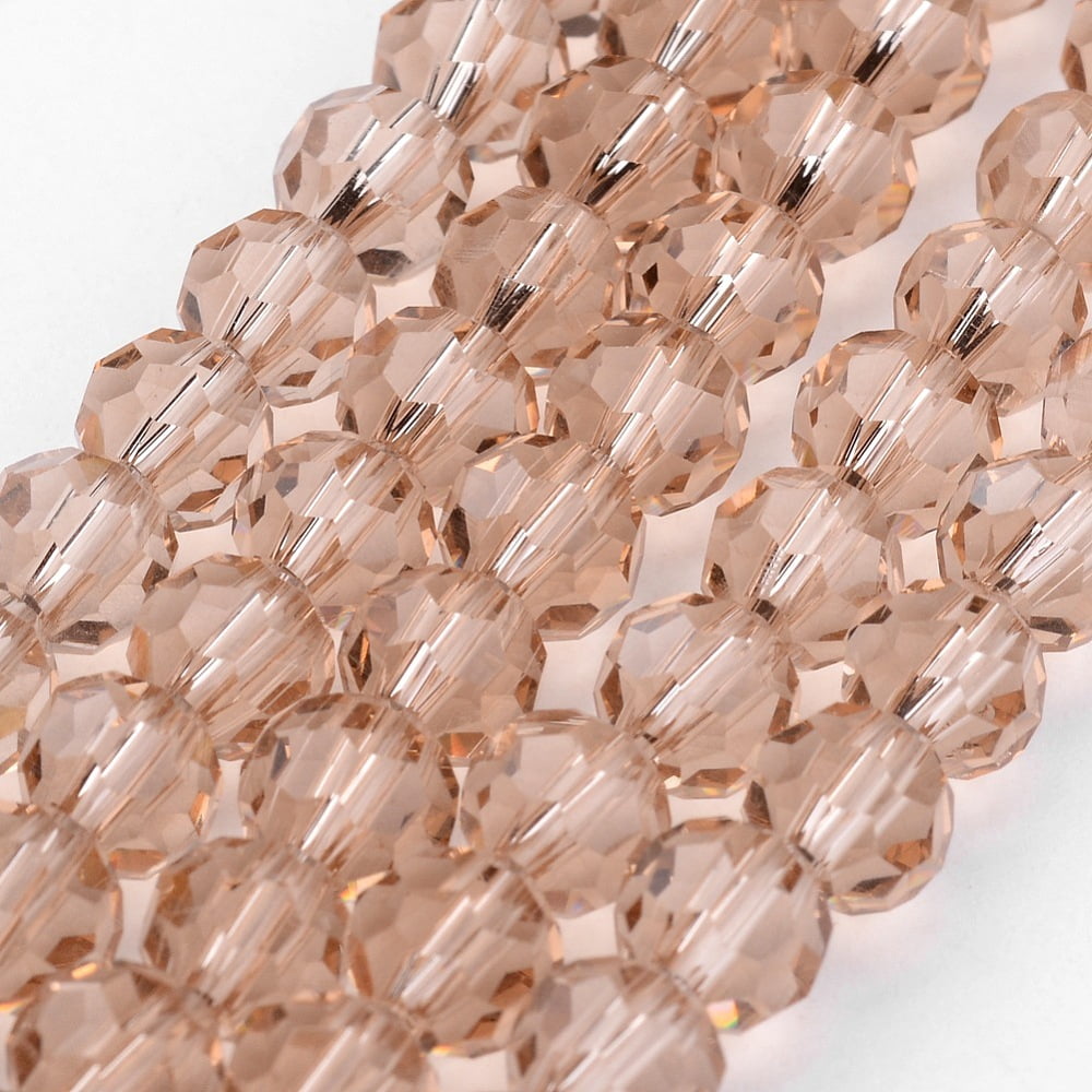 10strands Transparent Glass Bead Strands Imitate Austrian Faceted(32 Facets) Round Moccasin 10mm Hole: 1mm about 65~68pcs/strand 58~62cm