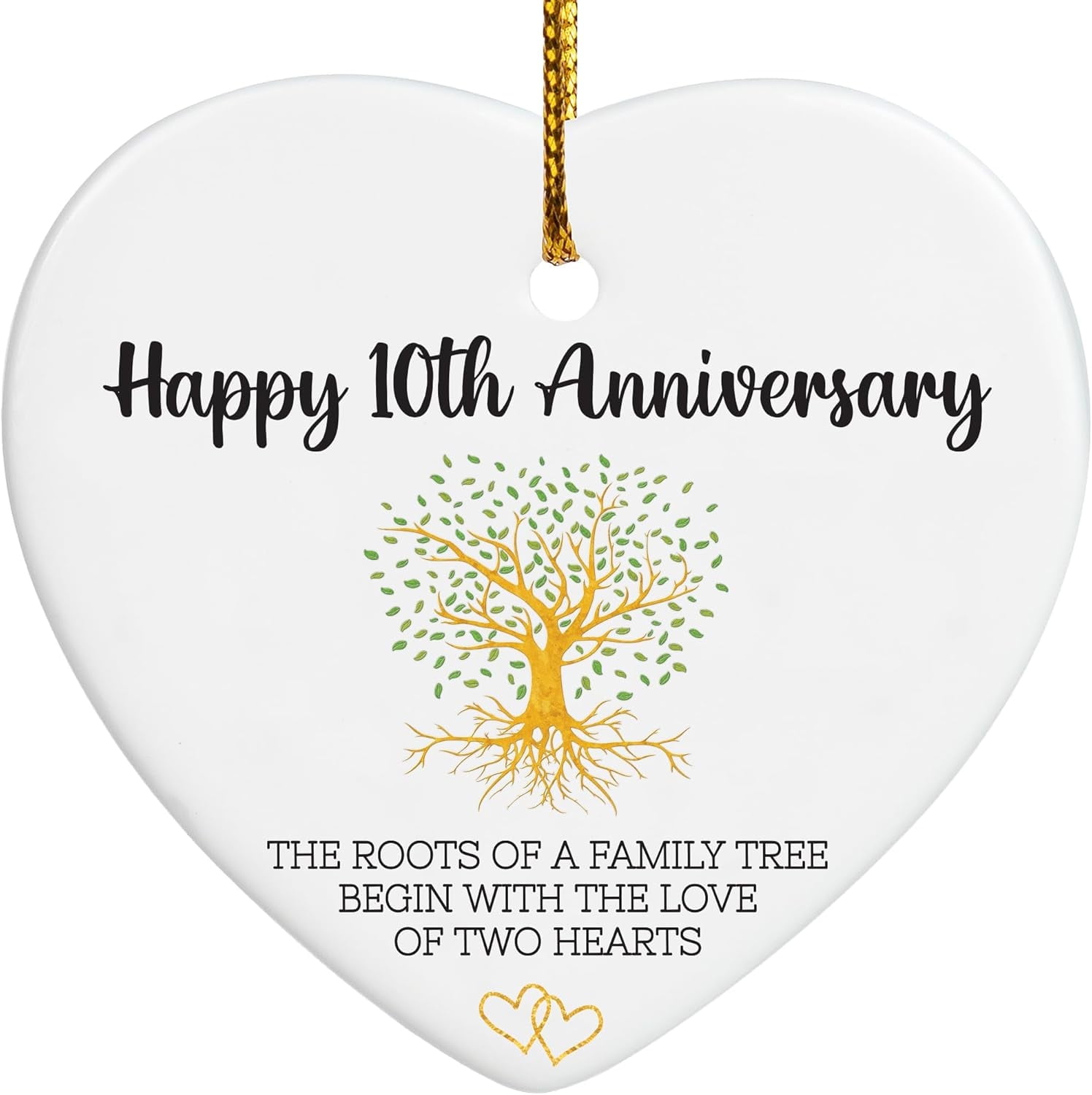 8th Wedding Anniversary Ornament | Bronze Anniversary Keepsake Gift For Husband, Wife, Or Couple