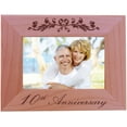 thumbnail image 1 of 10th Anniversary - Natural Alder Wood Engraved Tabletop/Hanging Photo Picture Wedding Memory Frame, 1 of 1