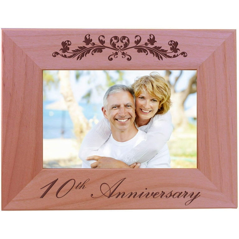 10th Anniversary Natural Alder Wood Engraved Tabletop/Hanging