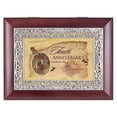 thumbnail image 1 of 10th Anniversary Rosewood Finish Silver Inlay Jewelry Music Boxâ€”Wonderful World, 1 of 1