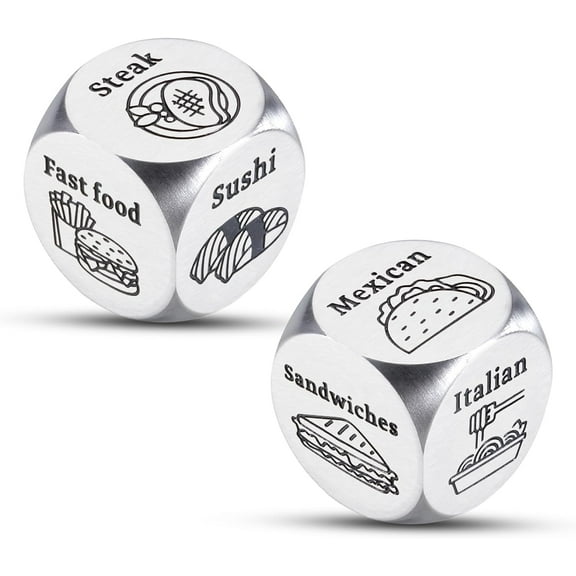 10th Anniversary Tin Gift Food Decision Dice Easter Gift Dice White Elephant Adult Gift Bride Gift Women Gift Wedding Registry Gift Date Night Ideas Mother Father's Day Women Men