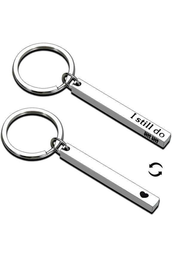 10th Anniversary Tin Gifts - 10 Year Tin Anniversary Wedding Gifts for Husband Wife Gifts for 10 Anniversary Tin Gifts for Boyfriend Girlfriend I Still Do Anniversary Tin Keychain Gifts for Him Her