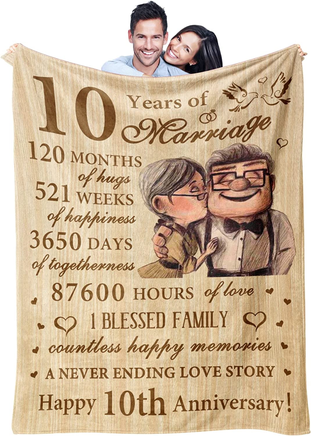 15th Anniversary Blanket Gifts,15th Anniversary Wedding Gift,15 Year  Anniversary for Him Her Gifts, 15th Anniversary Crystal Gifts for Men Wife  Husband, Gifts for 15 Years of Marriage Blanket 50X60 