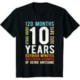 thumbnail image 1 of 10th Birthday 10 Years Old Vintage Retro 120 Months T-Shirt Tops Tee, 1 of 4