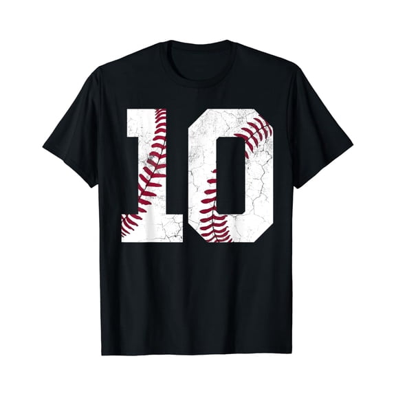 10th Birthday Baseball Ten Number 10 Tenth Milestone T-Shirt