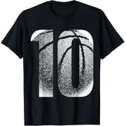 10th Birthday Basketball Player Basketball 10 Years Old Apparel T-Shirt
