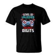 10th Birthday For Boys Double Digits 10 Year Old Gifts Gamer TShirt