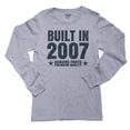 thumbnail image 1 of 10th Birthday Gift - Built In 2007 - Perfect Present Boy's Long Sleeve Grey T-Shirt, 1 of 2
