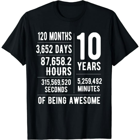 10th Birthday Idea For Boys & Girls Funny 10 Years Old T-Shirt
