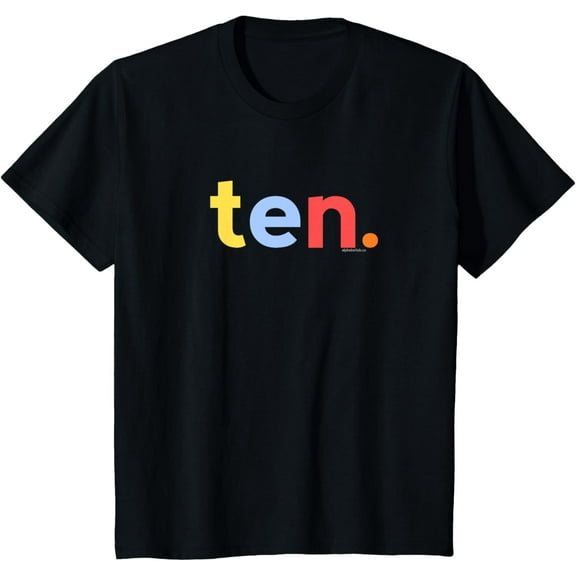 10th Birthday Shirt Boy 10 Year Old Ten | Age 10 Party Ideas T-Shirt