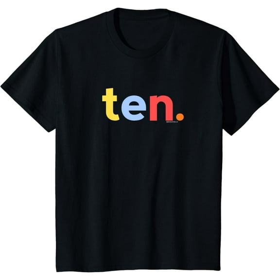 10th Birthday Shirt Boy 10 Year Old Ten | Age 10 Party Ideas T-Shirt