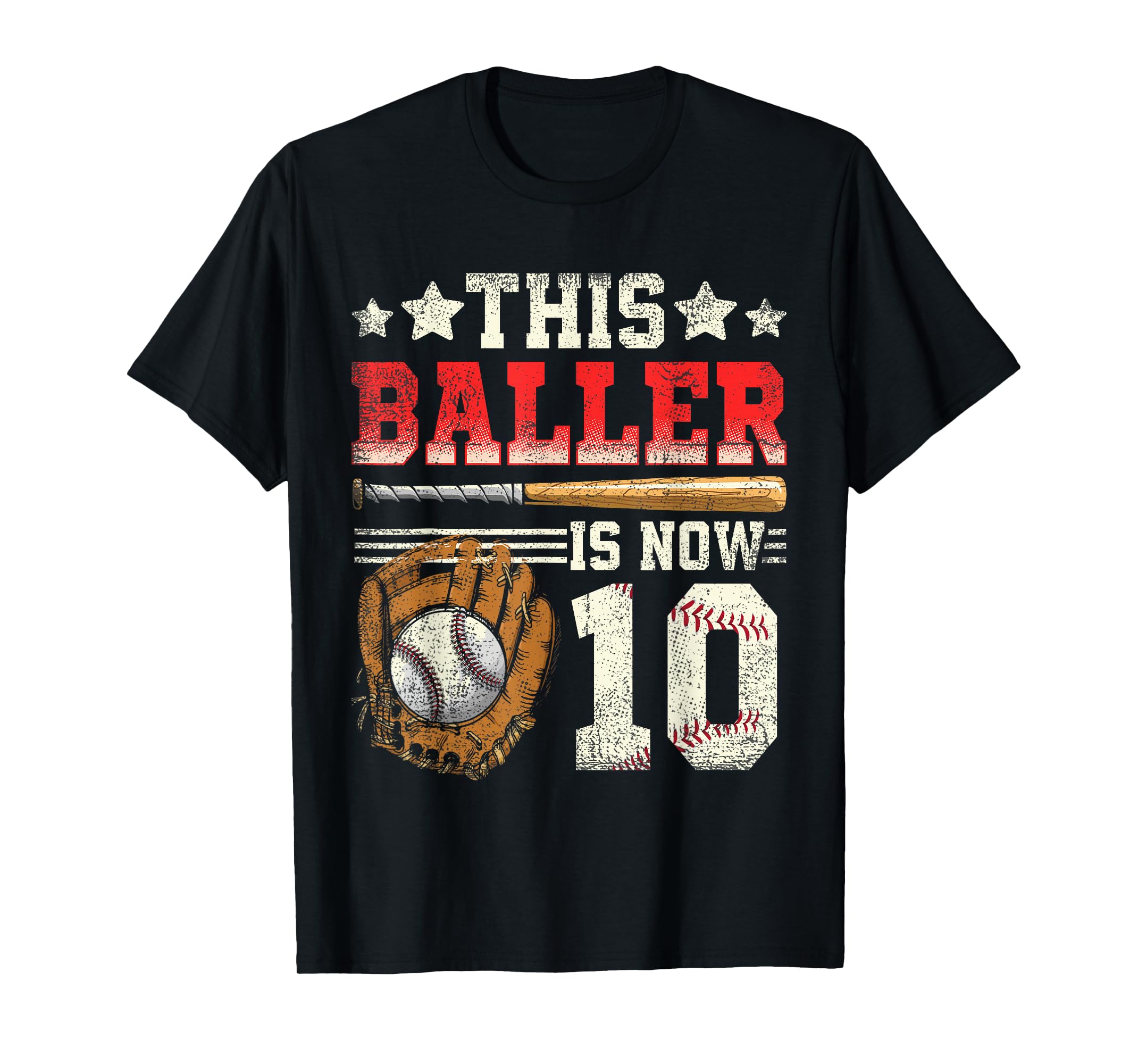 10th Birthday Shirt Boys Baseball Ten Year Old TShirt