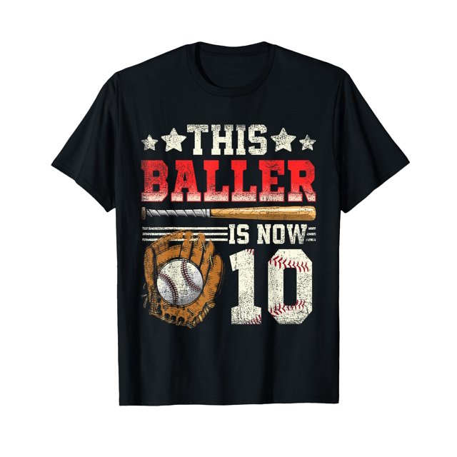 10th Birthday Shirt Boys Baseball Ten Year Old TShirt