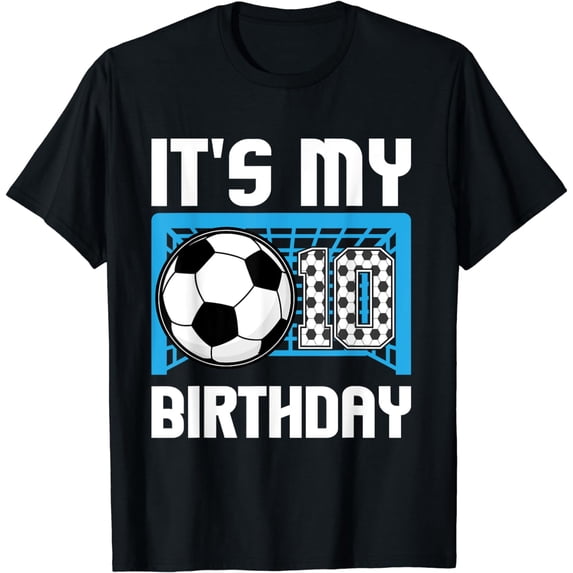 10th Birthday Shirt Boys Soccer 10 Year Old Football T-Shirt