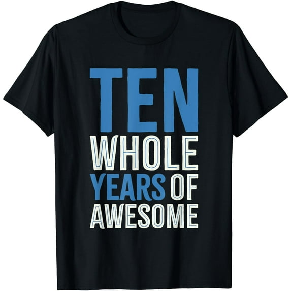 10th Birthday Shirt Gift Boy Age 10 Ten Year Old Boys Son T-Shirt