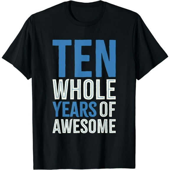 10th Birthday Shirt Gift Boy Age 10 Ten Year Old Boys Son T-Shirt