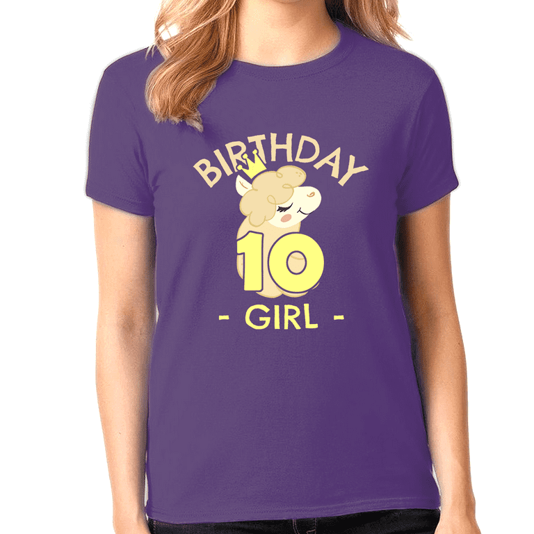 10th Birthday Girl Llama Shirt 10 Years Old Birthday Gift 10th Birthday Girl Llama Shirt 10 Years Old Birthday Gift