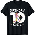 thumbnail image 1 of 10th Birthday Softball Ten 10 Year Old Girl T-Shirt, 1 of 4