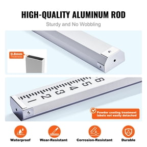10ths Scale 16ft Telescopic Leveling Rod, Aluminum Measuring Stick for Flooring/Walls - Double-Sided Survey Rod w/ Bubble Level & Bag