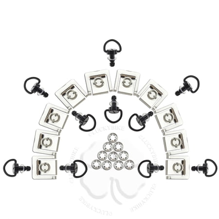10x 1/4 Turn Quick Release Clip Black Clamp 15mm Fairing Race Dzus Panex