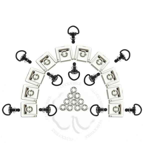 10x 1/4 Turn Quick Release Clip Black Clamp 17mm Fairing Race Dzus Panex