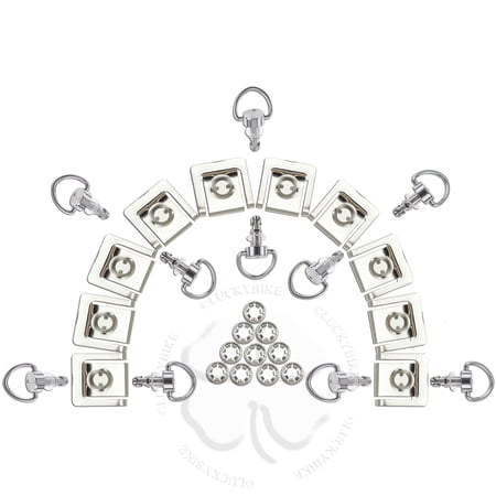 10x 1/4 Turn Quick Release Clip Chrome Clamp 19mm Fairing Race Dzus Panex