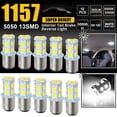 thumbnail image 1 of 10x 1157 BAY15D 13-SMD LED Tail Brake Stop Turn Signal Parking Light Bulbs White, 1 of 12