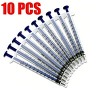 10x 1mL Disposable Plastic Nutrient Syringe Injector Liquid Chemistry Lab Tool
