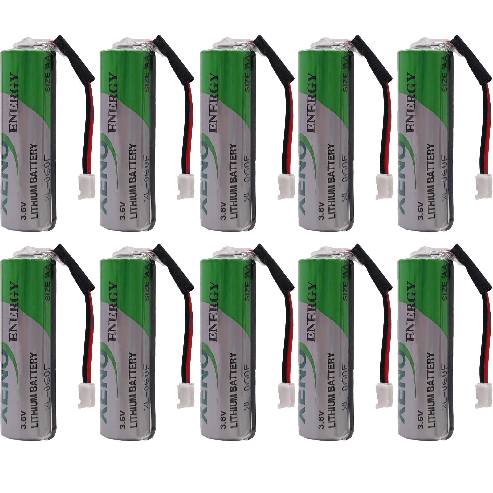 10x 3.6V AA Lithium Thionyl Chloride Battery for Xeno Energy XL-060F with Plug