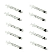 10x 3mL Plastic Syringe Luer Lock Screw Tip End Liquid Animal Feeder 3cc Sterile