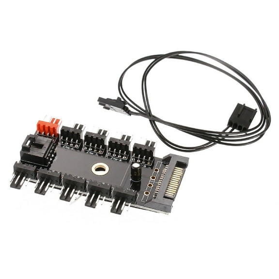 10x 4-pin PC CPU PWM Cooling Fan Speed Controller Hub SATA Power Socket Splitter TAPDRA Spare Part