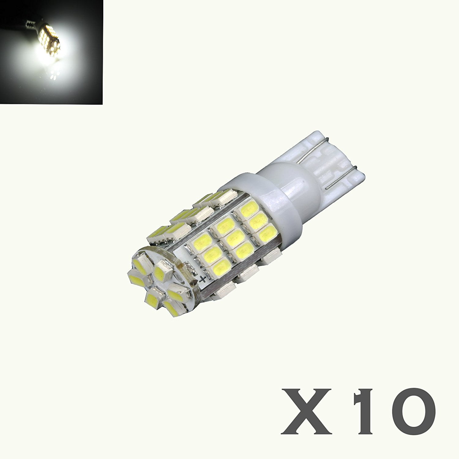 10x 42 SMD LED 6000k White T10 192 RV Camper Trailer/interior/back up