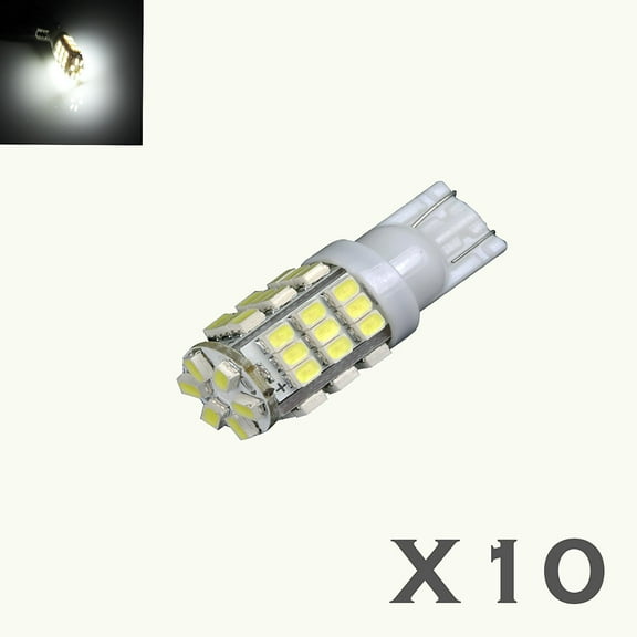 10x 42 SMD LED 6000k White T10 192 RV Camper Trailer/interior/back up Light Bulbs/bulb Fits select: 2009-2012 FORD F150, 2013-2014 TOYOTA CAMRY