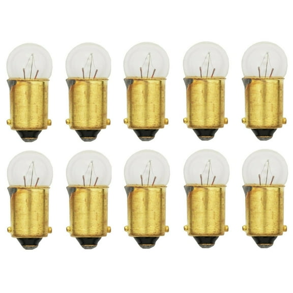 10x 53 Light Bulb Miniature Gauge Cluster Instrument Panel 12V G3-1/2 BA9S