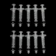 10x 5mL Plastic Syringe Luer Lock Screw Tip End Liquid Animal Feeder 5cc Sterile