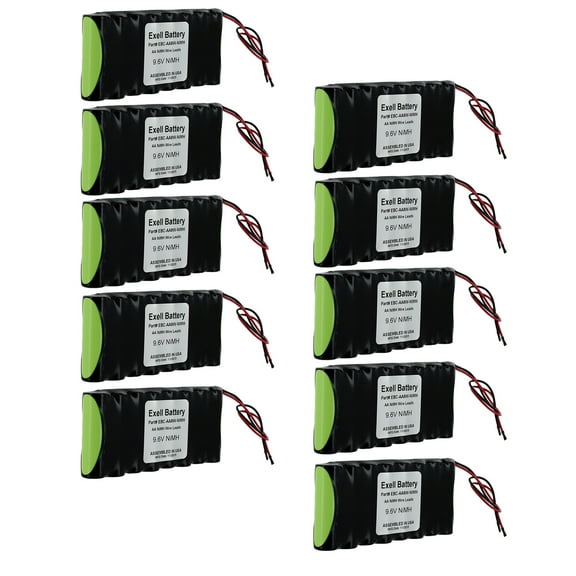 10x 9.6V Custom NiMH 2100mAh Battery Pk 6" Wire Lead for NT8JY Futaba 4NBL/BF/BP