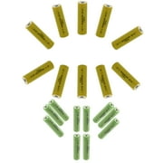 10x AA NiCD 1000mAh & 10x AAA 800mAh NiMH High Cap Rechargeable Batteries