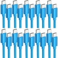 thumbnail image 1 of 10 Pack Afflux USB-C to USB-C PD Fast Charger Cable Data Sync Braided Cord Compatible with iPhone 16 /15 Pro Max Plus / Samsung Galaxy S24 S23 S22 Ultra / iPad Pro / Universal Type-c (10ft, Blue), 1 of 5