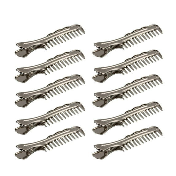 10x Alligator Clips Blank Duckbill Clamp Styling Tools